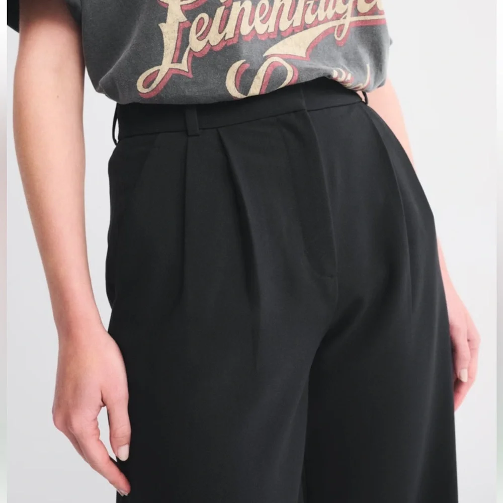 Abercrombie & Fitch Wide Leg Sloan Tailored Pant black xs - Picture 11 of 12